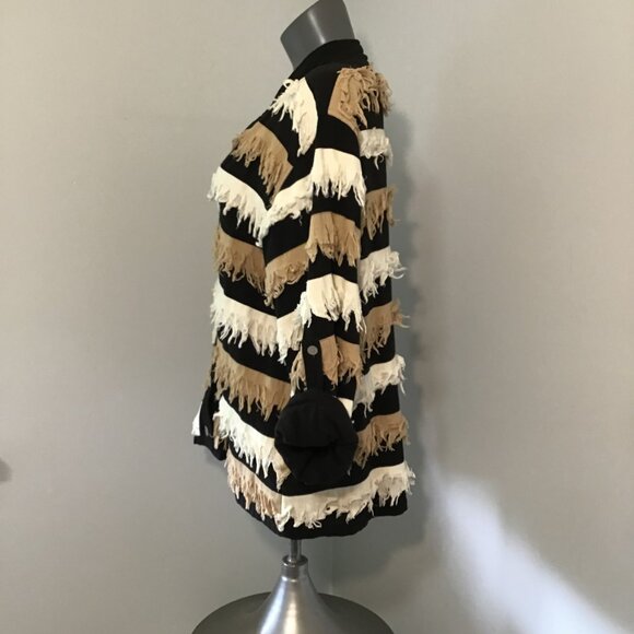 Yak Magik Fringed Button Front Lightweight Cardigan Size M - Picture 8 of 14